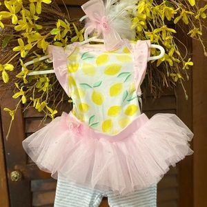 Baby girl clothes tuttu set w/ matching headband